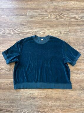 Pact 100% Organic Cotton Pure Velour Short Sleeve Sweatshirt Tee Womens Size XXL
